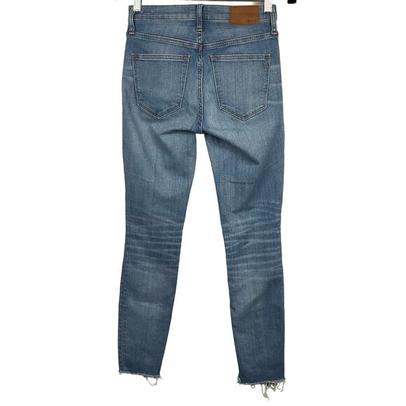 Madewell 9" in High Rise Skinny Seamed Step Hem Edition Raw Blue Jeans sz 25 NEW - Picture 6 of 12